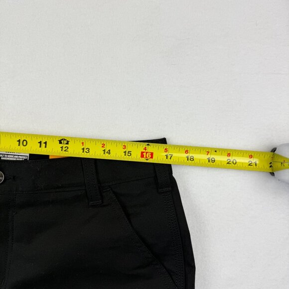 Carhartt Women's Rugged Flex Black Canvas Work Shorts Size 12 NWT 10" Inseam - Picture 8 of 11
